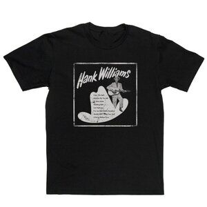 Hank Williams Sings Country Music Artist Graphic Fan Tee T-Shirt 166